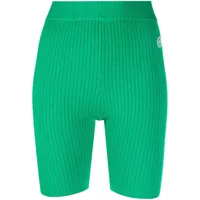sporty & rich legging à patch logo - vert