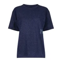 alexander wang t-shirt en coton à logo embossé - bleu