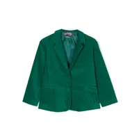 miss blumarine blazer boutonné à logo brodé - vert