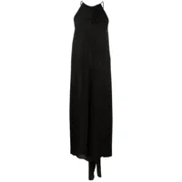 uma wang robe mi-longue évasée adore à motif en jacquard - noir