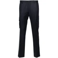 corneliani pantalon droit à poches cargo - bleu