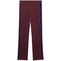 needles pantalon de jogging à logo brodé - rouge