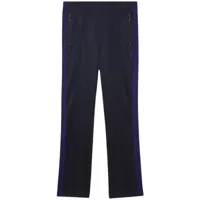 needles pantalon de jogging à logo brodé - bleu