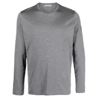corneliani t-shirt en coton à patch logo - gris