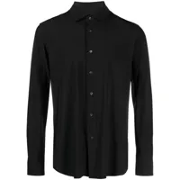 corneliani t-shirt stretch à manches longues - noir