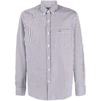 paul & shark chemise en coton à rayures - blanc