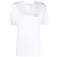 giada benincasa t-shirt en coton à slogan brodé - blanc