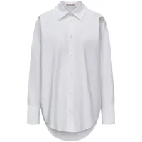 12 storeez chemise en coton à manches longues - blanc