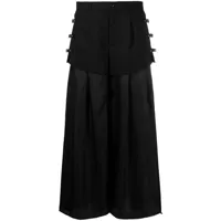 noir kei ninomiya pantalon ample à design superposé