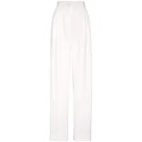 philipp plein pantalon de tailleur à taille haute - blanc
