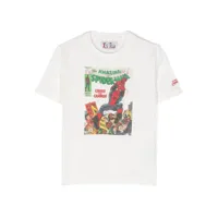 mc2 saint barth kids t-shirt en coton à imprimé spider man - blanc