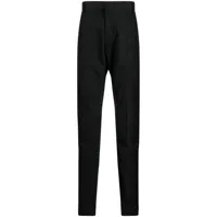 emporio armani pantalon chino en coton à plis marqués - noir