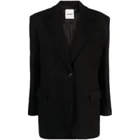 sandro blazer en tweed à simple boutonnage - noir
