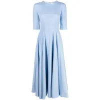 emilia wickstead robe georgie en laine - bleu