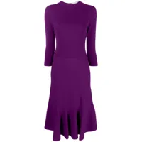 stella mccartney robe mi-longue à coupe évasée - violet
