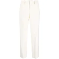 p.a.r.o.s.h. pantalon de tailleur à coupe fuselée - blanc