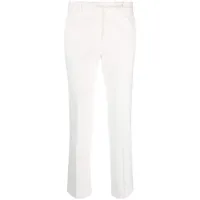 incotex pantalon de tailleur en coton à plis marqués - blanc