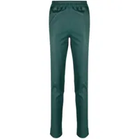 arma pantalon fuselé en cuir à taille élastiquée - vert
