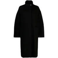 studio tomboy manteau long zippé à col montant - noir