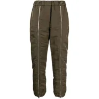 studio tomboy pantalon court à détails de zips - vert
