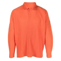 homme plissé issey miyake chemise mc august - orange