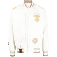 aape by *a bathing ape® veste bomber à broderies - blanc