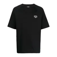 a.p.c. t-shirt willy à logo brodé - noir