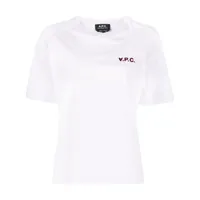 a.p.c. t-shirt en coton à logo ava floqué - violet