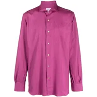 mazzarelli chemise à col pointu en coton mélangé - rose