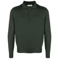 canali pull en maille à col polo - vert