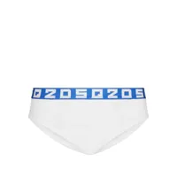 dsquared2 boxer en coton à logo imprimé - blanc