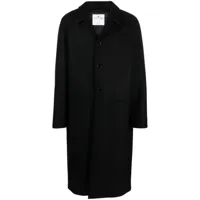 courrèges manteau à simple boutonnage - noir