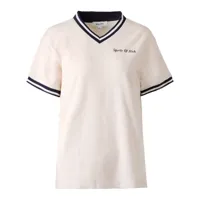 sporty & rich t-shirt en coton à logo brodé - blanc