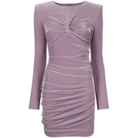 elisabetta franchi robe courte à design drapé - violet