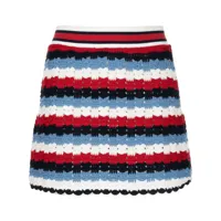 the upside minijupe en crochet rue à rayures - multicolore