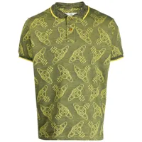 vivienne westwood chemise à logo en jacquard - jaune