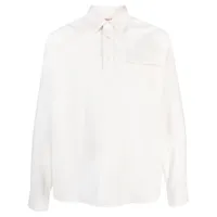 orlebar brown chemise en coton à manches longues - blanc