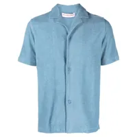 orlebar brown chemise en coton howell - bleu