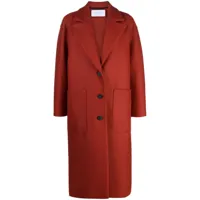 harris wharf london manteau boutonné à col cranté - rouge