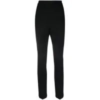 sportmax pantalon de costume à coupe droite - noir