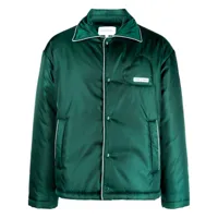 casablanca veste matelassée à patch logo - vert
