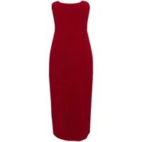 emilia wickstead robe mi-longue ryder à design plissé - rouge