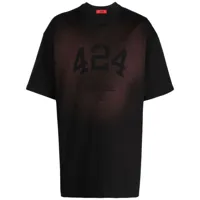 424 t-shirt en coton à logo imprimé - noir