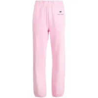 chiara ferragni pantalon de jogging à motif eyelike - rose