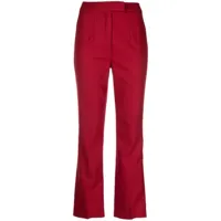 john galliano pre-owned pantalon en laine à coupe droite (années 1990) - rouge