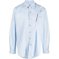 y/project chemise en coton à logo brodé - bleu
