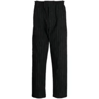 toogood pantalon flint à fines rayures - noir