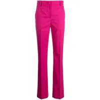 moschino jeans pantalon de tailleur à coupe évasée - rose