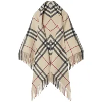 burberry cape en laine à motif vintage check - tons neutres