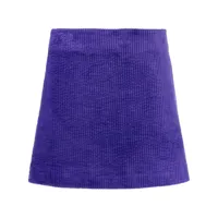 ganni minijupe à taille haute - violet